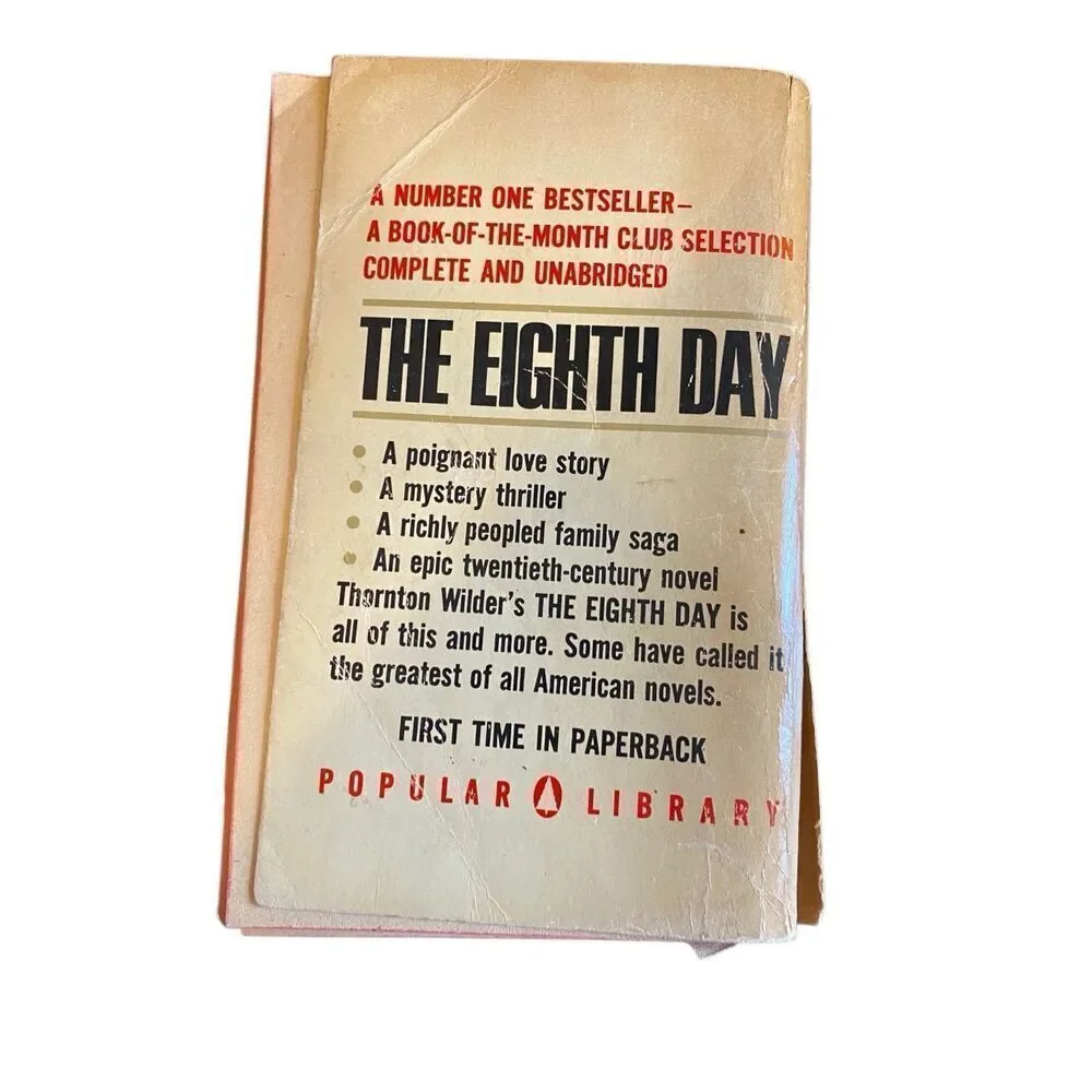 Damaged The Eighth Day by Thornton Wilder Paperback Book 1967 Novel